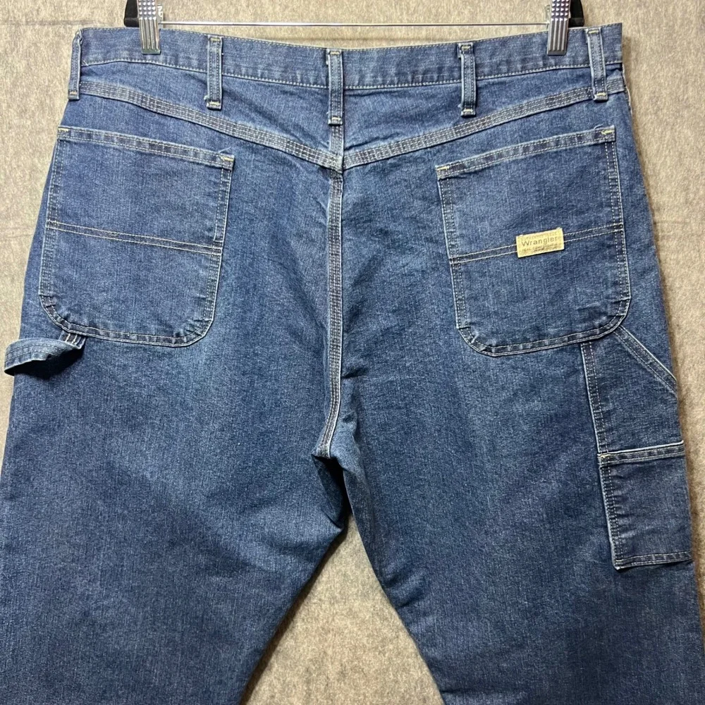 Wrangler Carpenter Jeans Relaxed Fit Denim Work Pants Blue Size 40x30‎